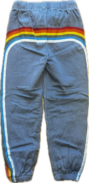 FLOWERS BY ZOE- Rainbow Stripes Sweatpants (blue)