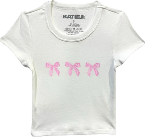 KATIEJ NYC- TWEEN COQUETTE BOWS GRAPHIC TEE