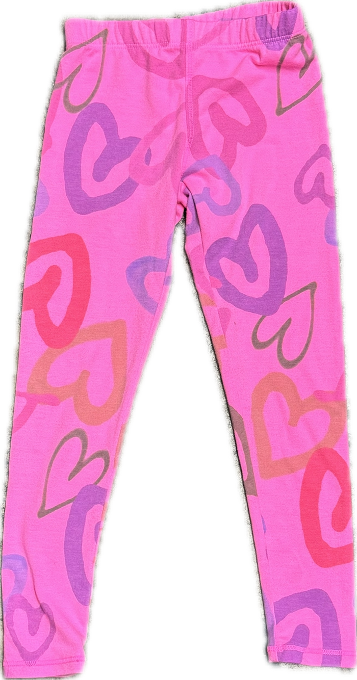 T2LOVE- Mix Heart Pant (neon pink)