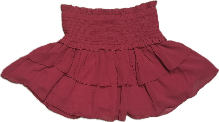 KATIEJ NYC- TWEEN BIANCA SOLID TIERED RUFFLE SKIRT