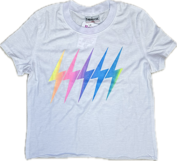 FIREHOUSE- Ombre Bolts Tee White