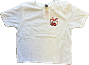 RHT- Cherry Bow Tee (white)