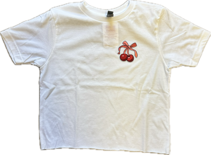 RHT- Cherry Bow Tee (white)