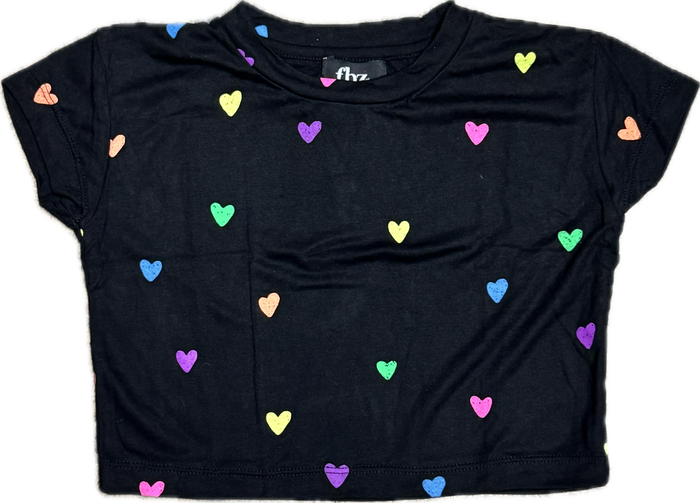 FLOWERS BY ZOE- Multi Heart Tee