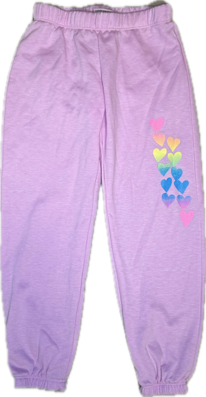 FIREHOUSE- Ombre Hearts Sweatpants Carnation