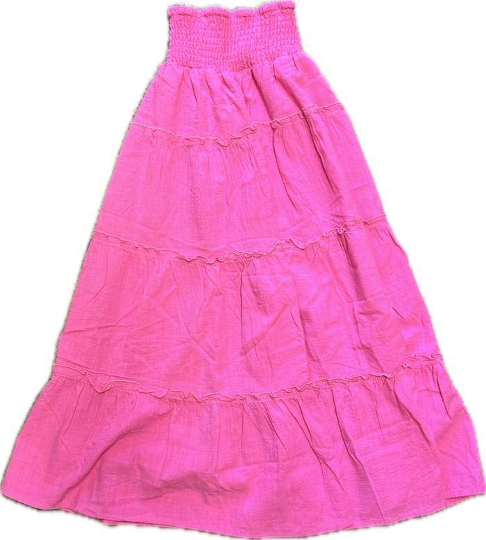 Vintage Havana- Hot Pink Maxi Skirt