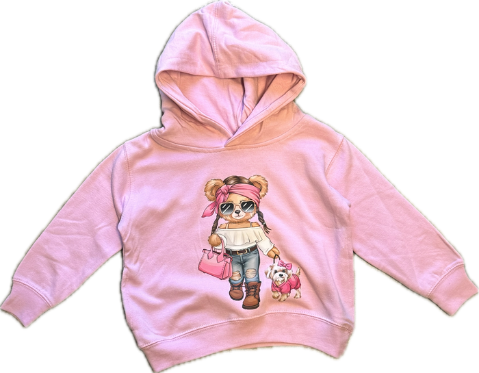 RHT- Glam Bear Hoodie (light pink)
