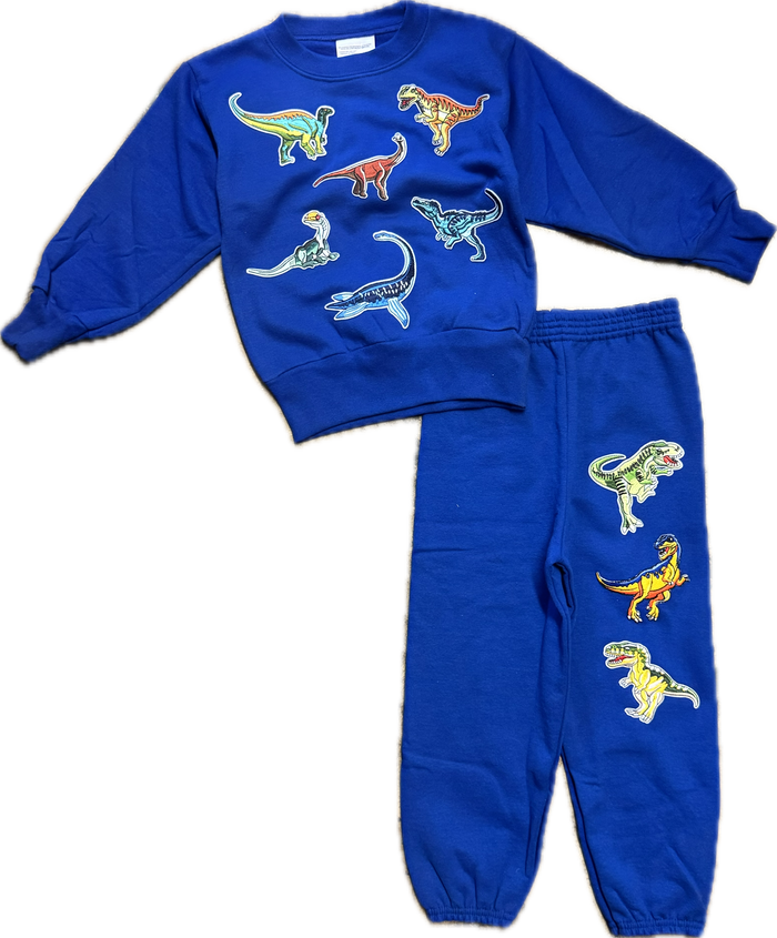 RHT Kids- Dino Sweat Set (blue)