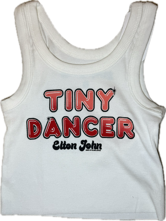 rowdy sprout- Tiny Dancer White Tank Top