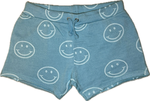 Vintage Havana- Bermuda Blue Allover Smiley Shorts