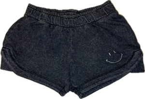 Vintage Havana- Washed Black Smiley Shorts