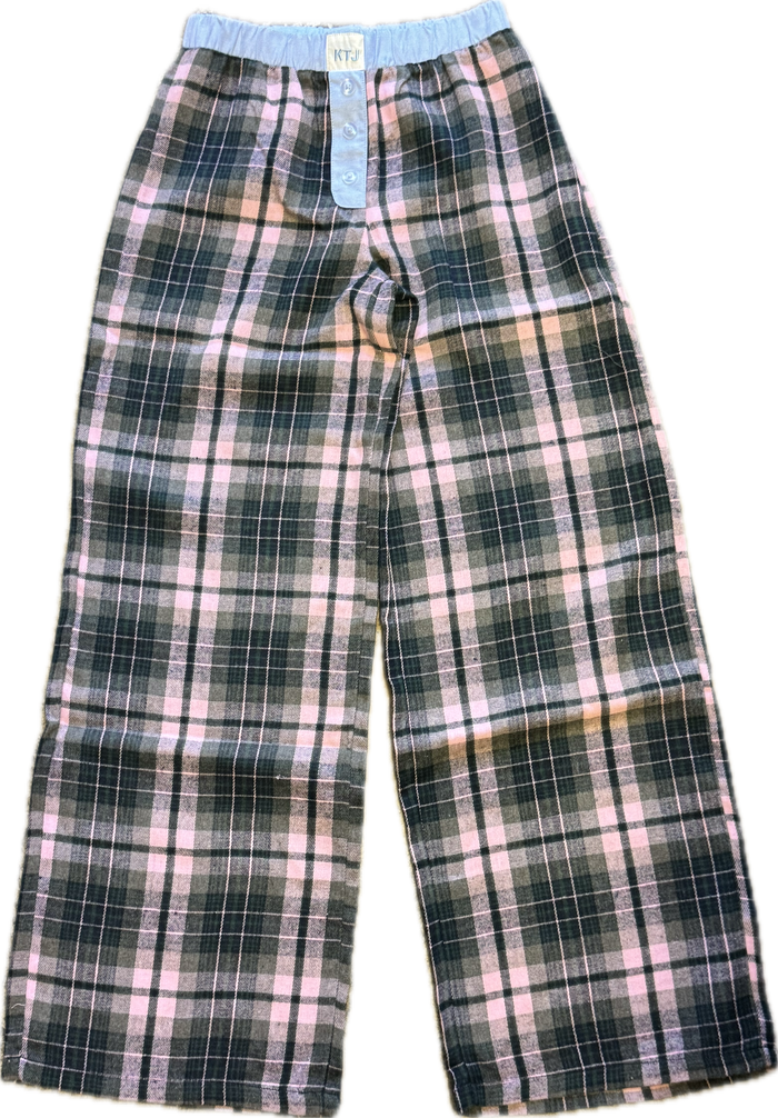 KATIEJ NYC-Bree Pants (pink/neutral plaid)
