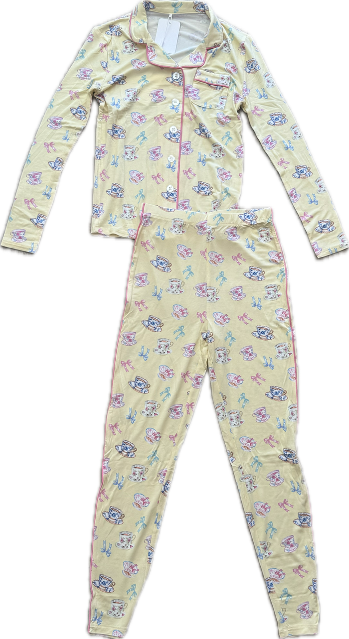 KATIEJ NYC- TWEEN MAIA PRINTED LOUNGE SET TEA CUP