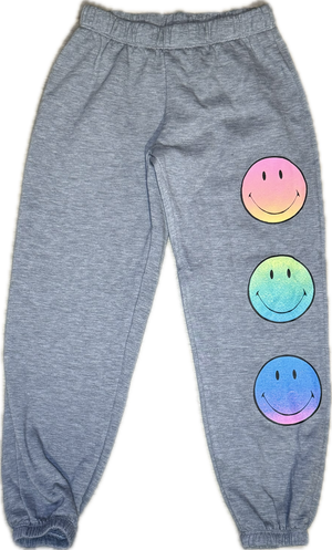 FIREHOUSE- Ombre Smiley pants Heather Grey