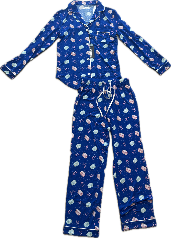 KATIEJ NYC- JUNIOR MAIA PRINTED LOUNGE SET MACARONS