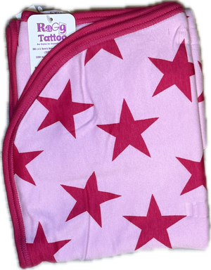 BABY STEPS- Large Star Blanket, Pink