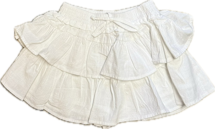 Vintage Havana- White Mini Ruffle Skort