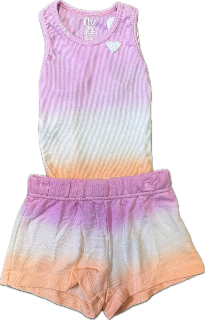 Flowers By- Pink White Peach Ombre Baby set