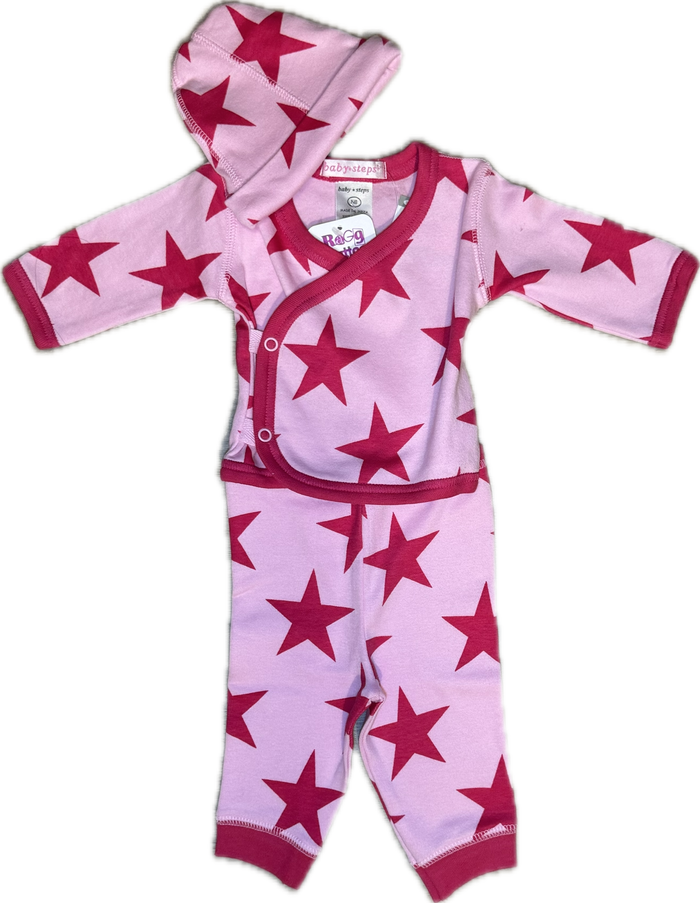BABY STEPS- Large Star 3PC Set, Pink