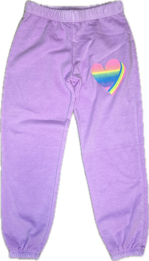 FIREHOUSE- Ombre Heart Sweatpants Grape