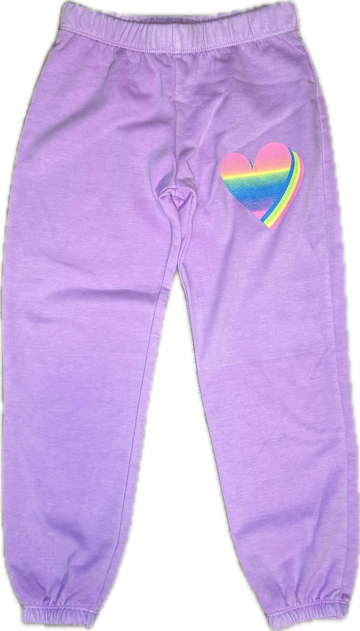 FIREHOUSE- Ombre Heart Sweatpants Grape