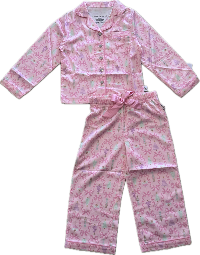 PREPPY GOOSE- Nut Cracker Long Sleeve Pajama Set