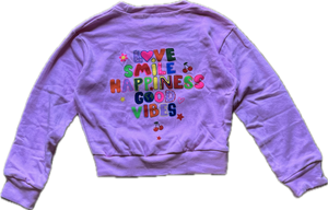 FLOWERS BY ZOE- Happiness Crewneck (bubblegum pink)