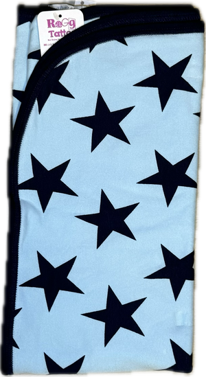 BABY STEPS- Large Star Blanket, Blue