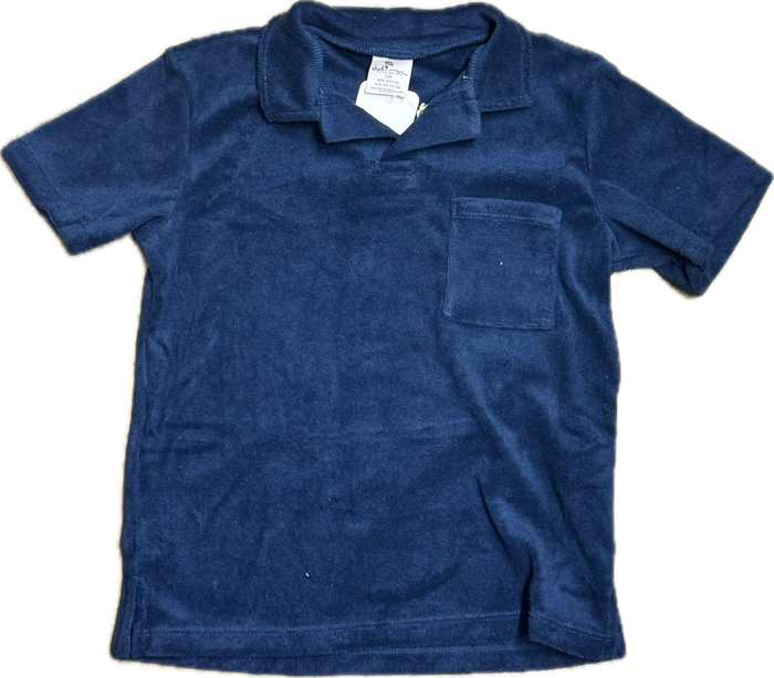 Shade Critters- Navy Boys Terry Polo Top