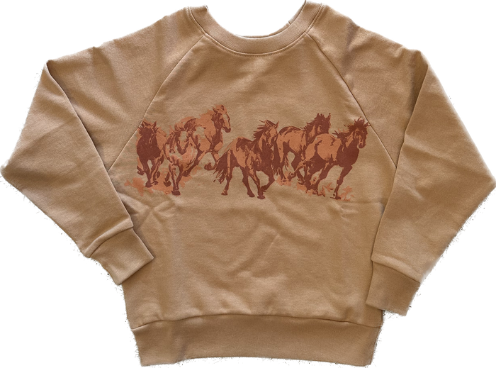 Tiny Whales- Wild Horse Boxy Sweatshirt