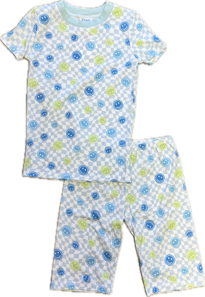 esme- Smilee Boy Blue Short Sleeve Set