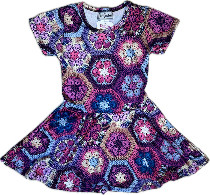 DORI CREATIONS- Crochet Multi Color Dress