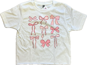 RHT- Pink Bow Beauty Tee (white)