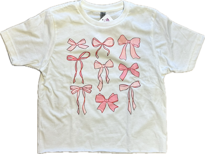 RHT- Pink Bow Beauty Tee (white)