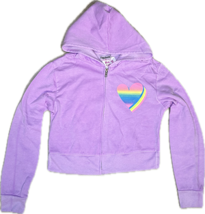 FIREHOUSE- Ombre Heart Zip-Up Hoody Grape