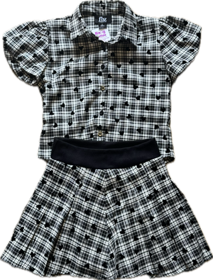 FLOWERS BY ZOE- Hearts in Line Skort