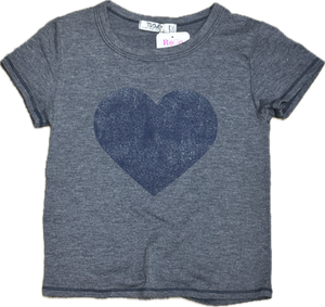 T2LOVE- S/S CLASSIC FITTED TEE HEART (navy)