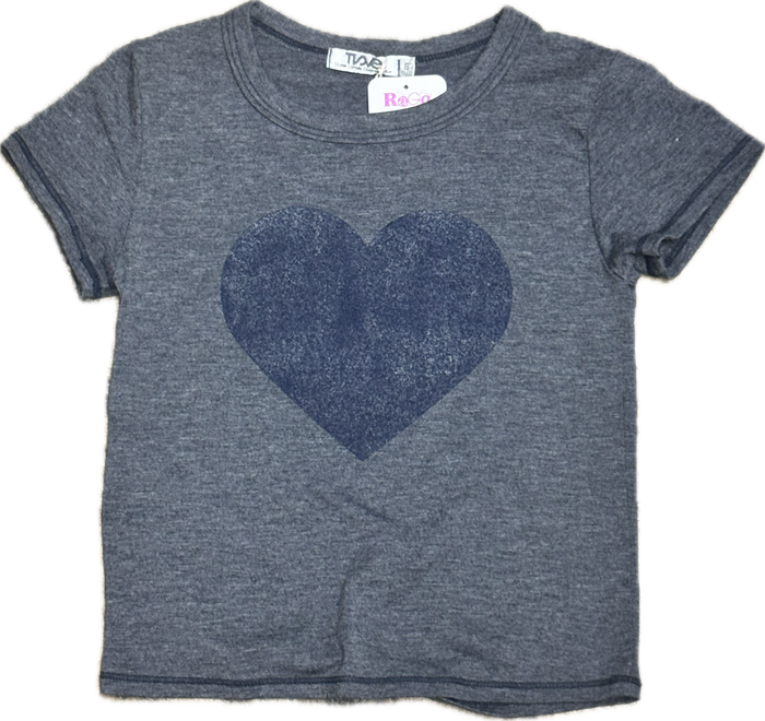 T2LOVE- S/S CLASSIC FITTED TEE HEART (navy)