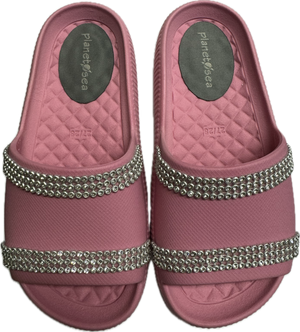 Planet Sea- Double Row Crystal Slides (pink)