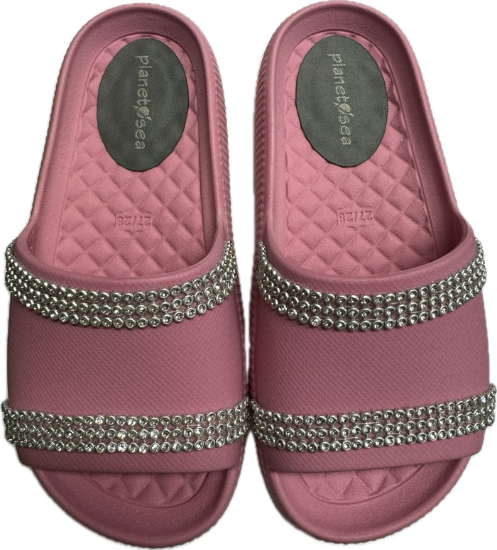 Planet Sea- Double Row Crystal Slides (pink)