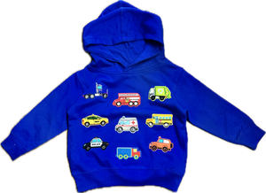 RHT Kids- Construction Trucks Hoodie (blue)