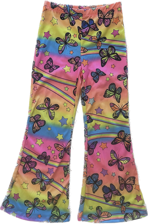 Social Butterfly- Butterflies and Stars Flare Leggings