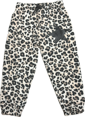 T2LOVE- ATHLETIC ELSTIC WAIST/CUFF PANT (leopard black star)