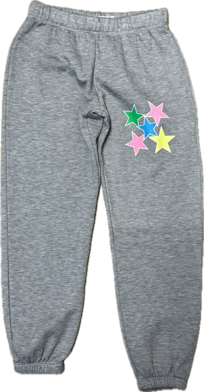 FIREHOUSE- Neon Stars Pants (heather grey)