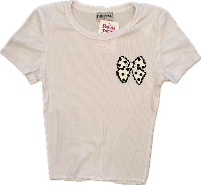 FIREHOUSE- Polkadot Bow Shirt