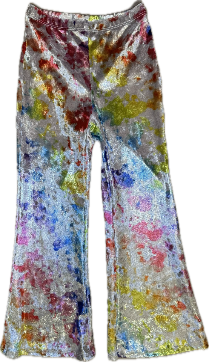 SOCIAL BUTTERFLY- Velvet Tie Dye Flare Pants