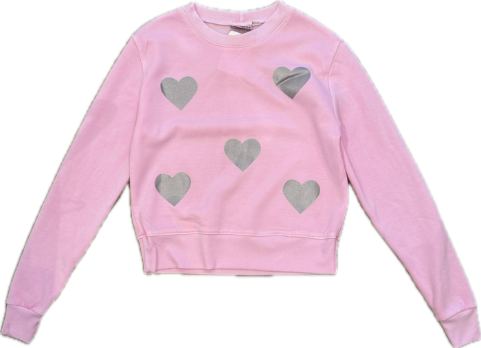 FIREHOUSE- Silver Heart Pullover Sweater
