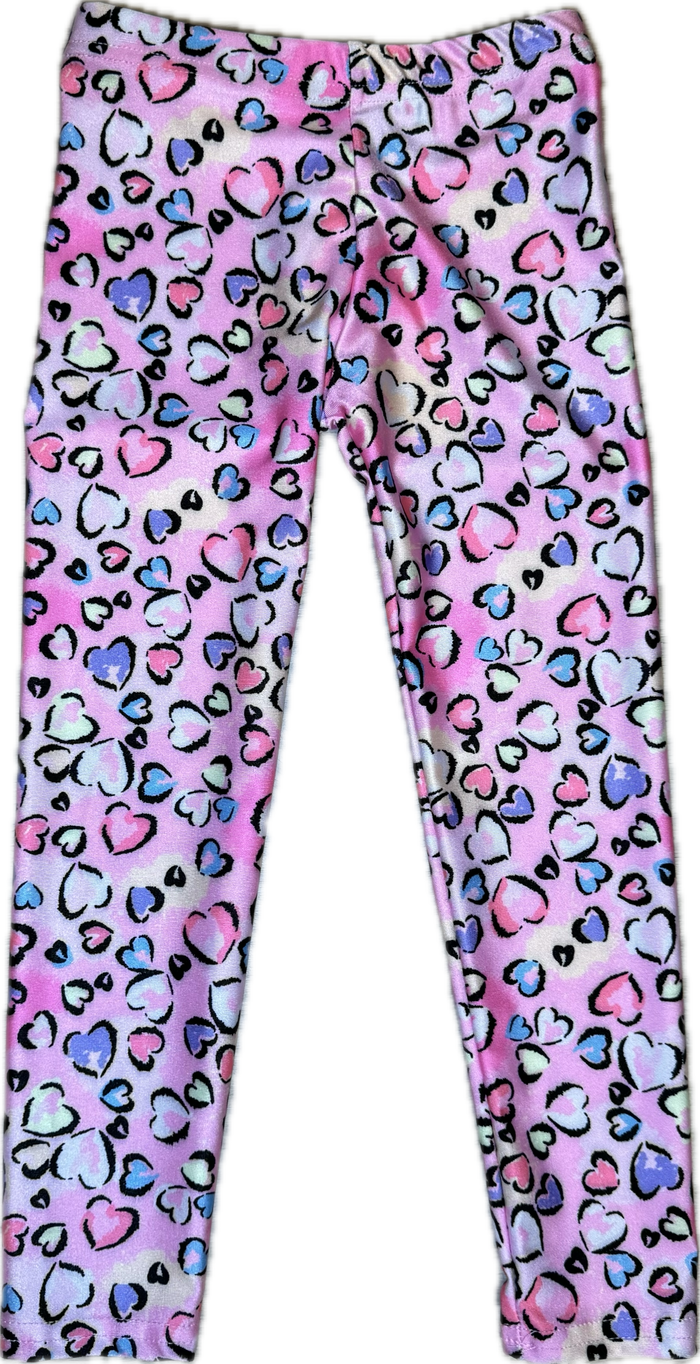 DORI CREATIONS- Multi Hearts Leggings (Pink)