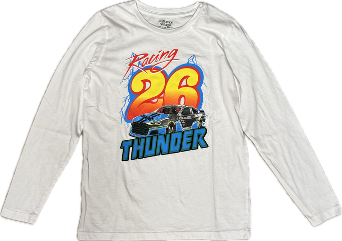 Californian Vintage- Thunder Long Sleeve T-shirt (white)