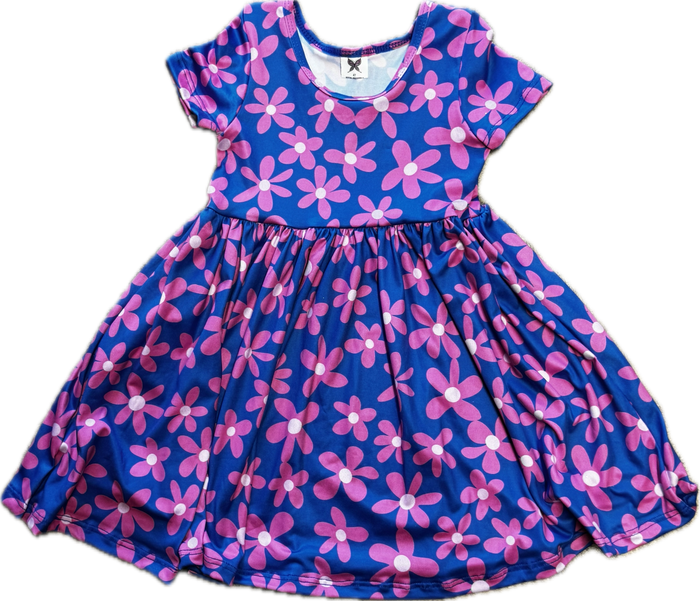 Social Butterfly- Short Sleeve Twirl Dress (zara floral)